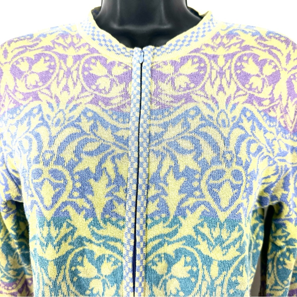 Icelandic Design Cotton Blend Knit Cardigan Sweater Women’s Small